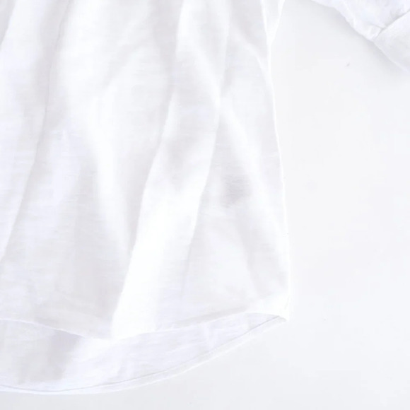 Soft Surroundings White Crusco Pullover Cuffed Sleeves Shirt Boho Romantic S - Picture 6 of 10